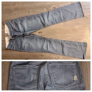 Rich & Skinny Blue Skinny Denim 27 Sterling Medium Wash 104 Straight Cut 120592